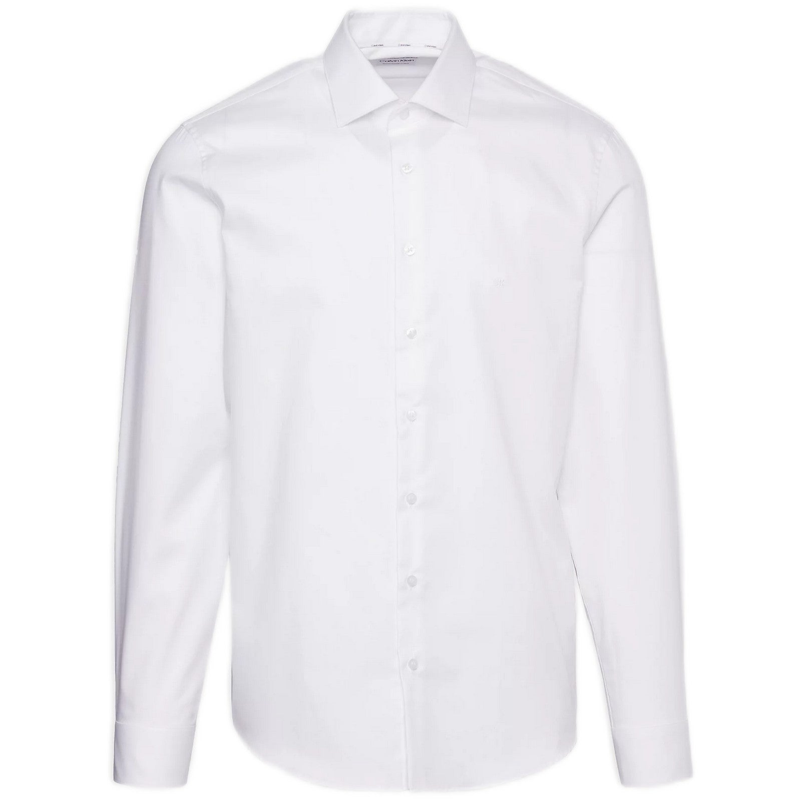Camicie casual Uomo Calvin Klein - Poplin Stretch Slim, 0Gn - Bianco